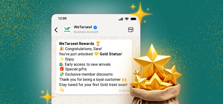 3.A WhatsApp message congratulating a loyal