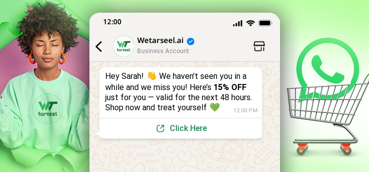 7.A WhatsApp message sent to a customer after 30 day