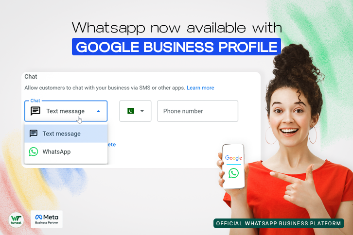 Whatsapp available with Google Business Profile